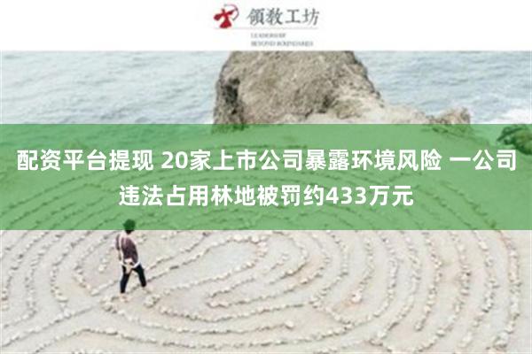 配资平台提现 20家上市公司暴露环境风险 一公司违法占用林地被罚约433万元