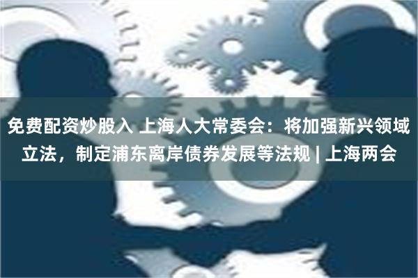 免费配资炒股入 上海人大常委会：将加强新兴领域立法，制定浦东离岸债券发展等法规 | 上海两会